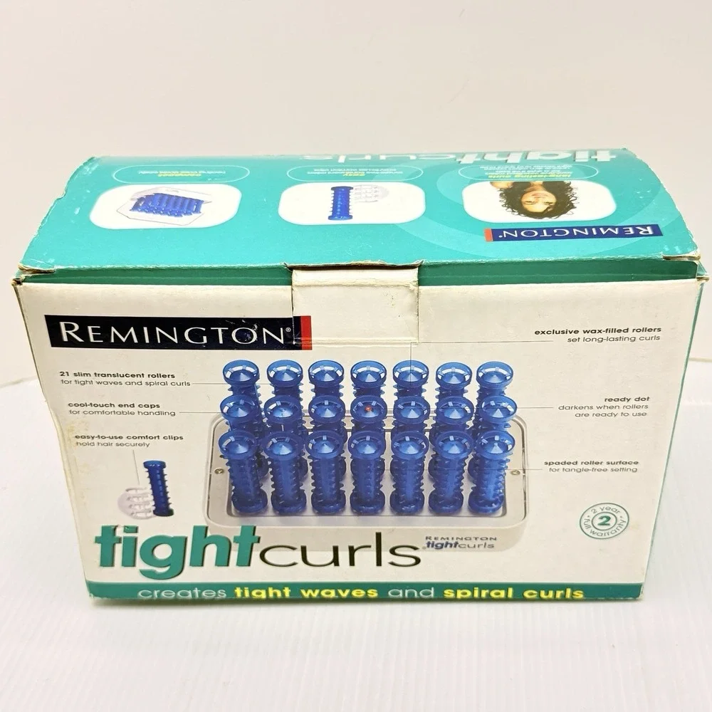 Vintage Y2K Remington Tight Curls Hot Rollers 21 Roller Set Tested w/ Box